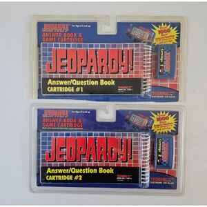 Tiger Electronics Jeopardy Answer Books & Game Cartridges 1 & 2 - Never Used